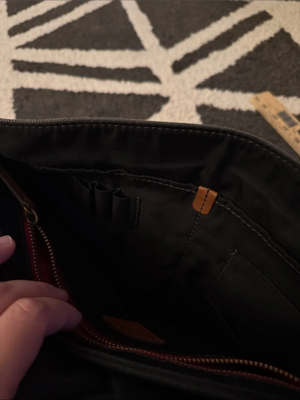 Men’s Leather & Canvas Fossil Workbag